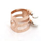 USED WOOD STONE Wood Stone / SSPGP ligature for alto saxophone (all silver / pink gold plated) [03]