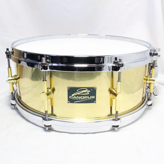 USED CANOPUS / B-1455DH The Brass 14×5.5 CANOPUS Brass Snare Drum [08]