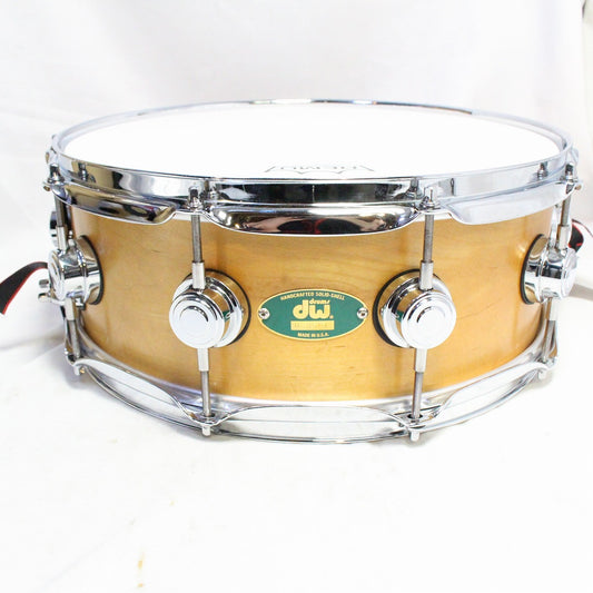 USED DW / CRAVIOTTO Solid Maple(2003) 14x5.5 single wood maple snare drum [08]