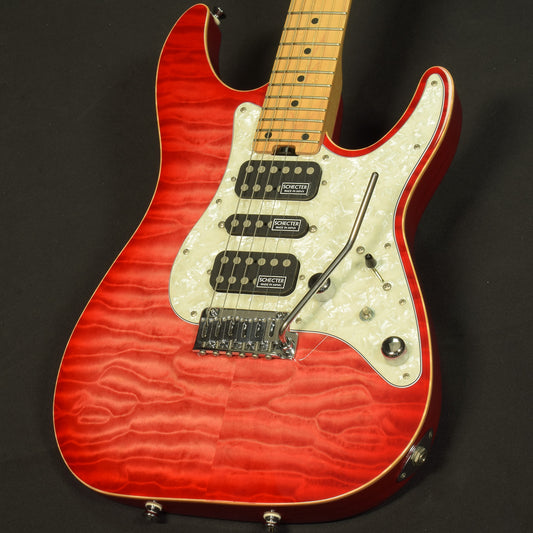 [SN SDDX 161110] USED SCHECTER Schecter / SD-DX-24 AS-VTR Red Natural Sunburst/Maple Fingerboard [20]