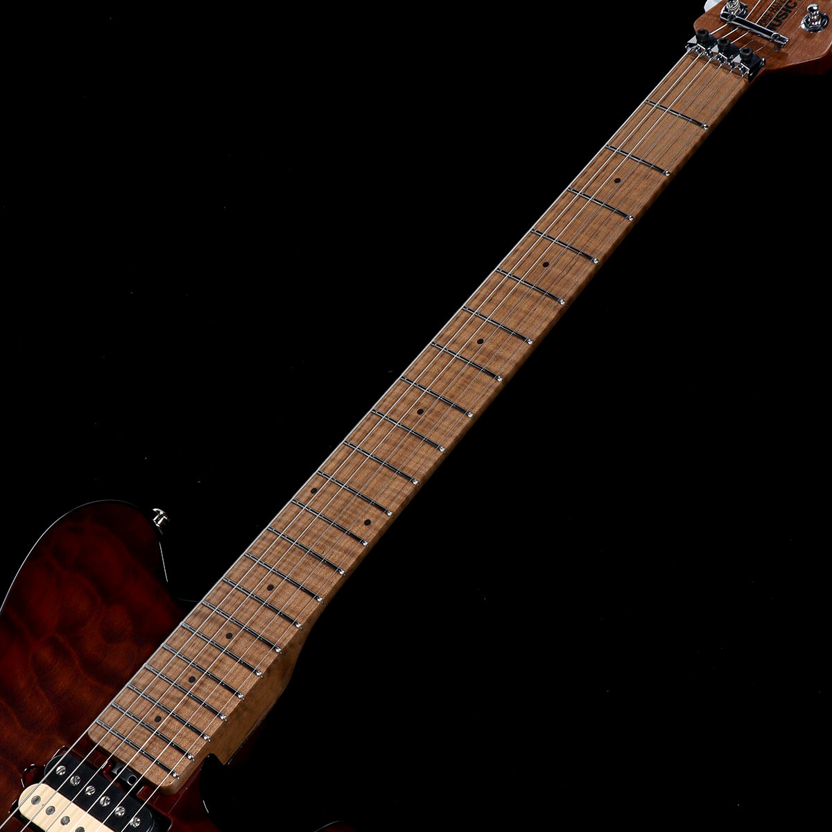 [SN H06212] MUSIC MAN / Axis Amber Quilt Figured Roasted Maple Neck(Weight:3.18kg) [05]