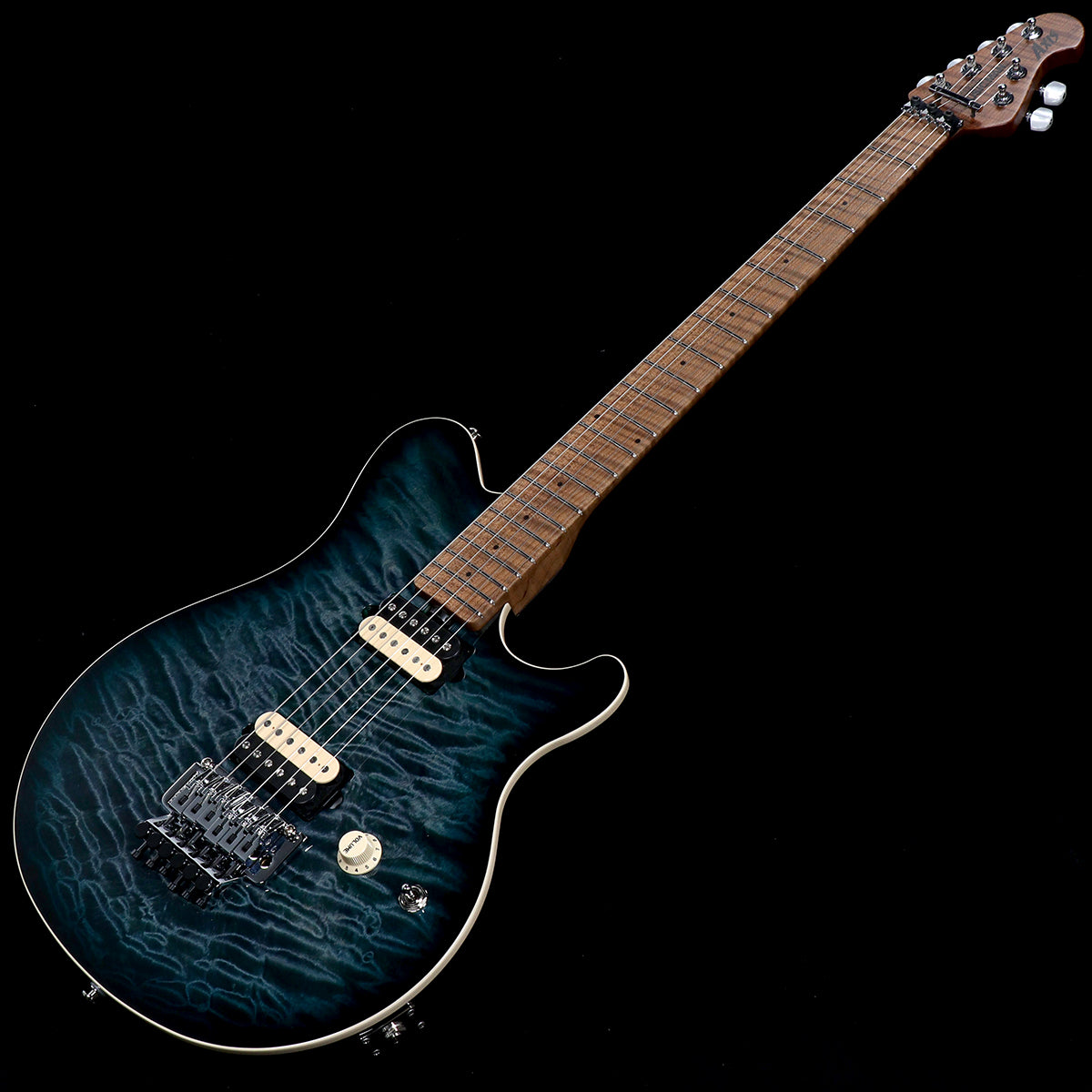 [SN H06086] MUSIC MAN / Axis Yucatan Blue Quilt Figured Roasted Maple Neck(Weight: 3.33kg) [05]