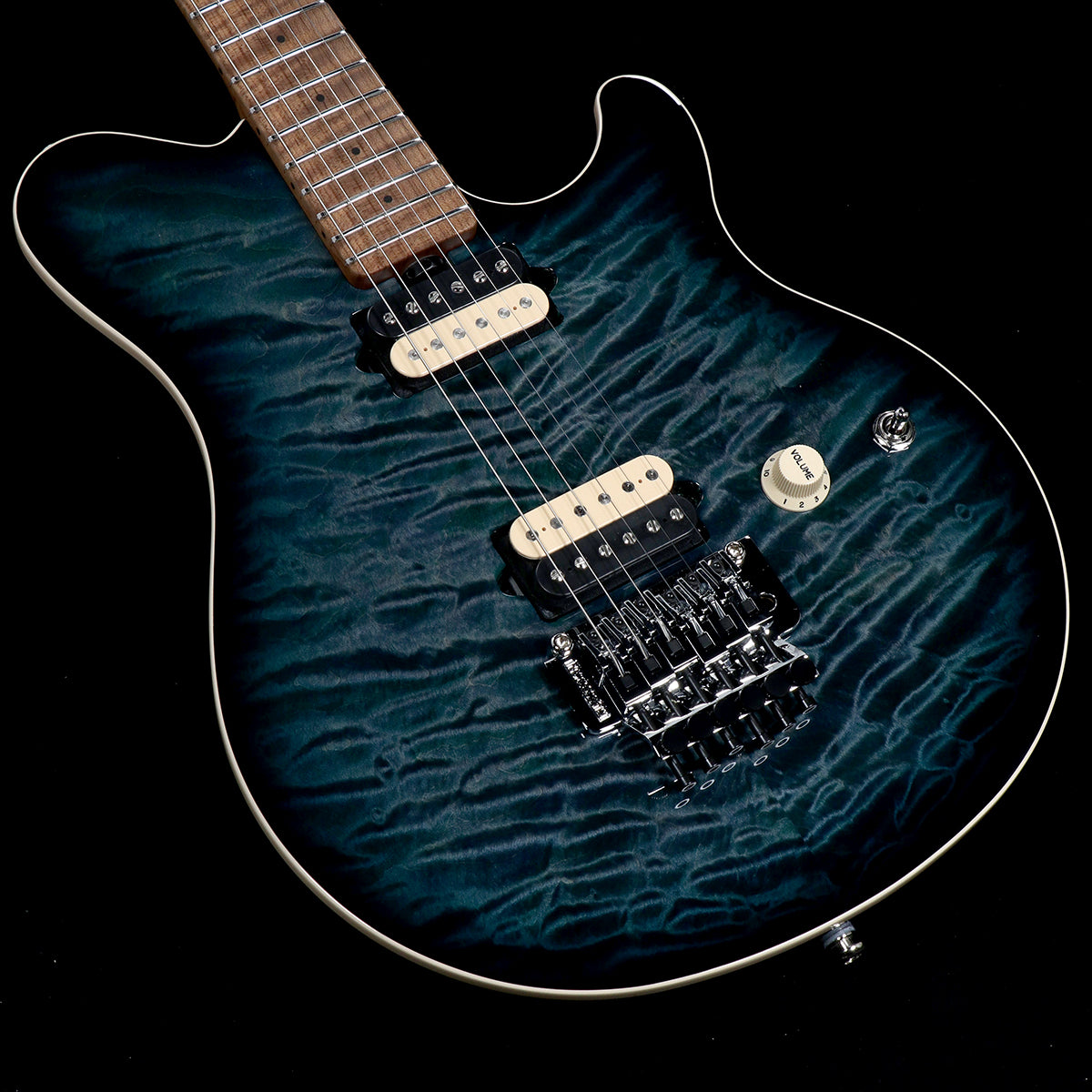 [SN H06086] MUSIC MAN / Axis Yucatan Blue Quilt Figured Roasted Maple Neck(Weight: 3.33kg) [05]