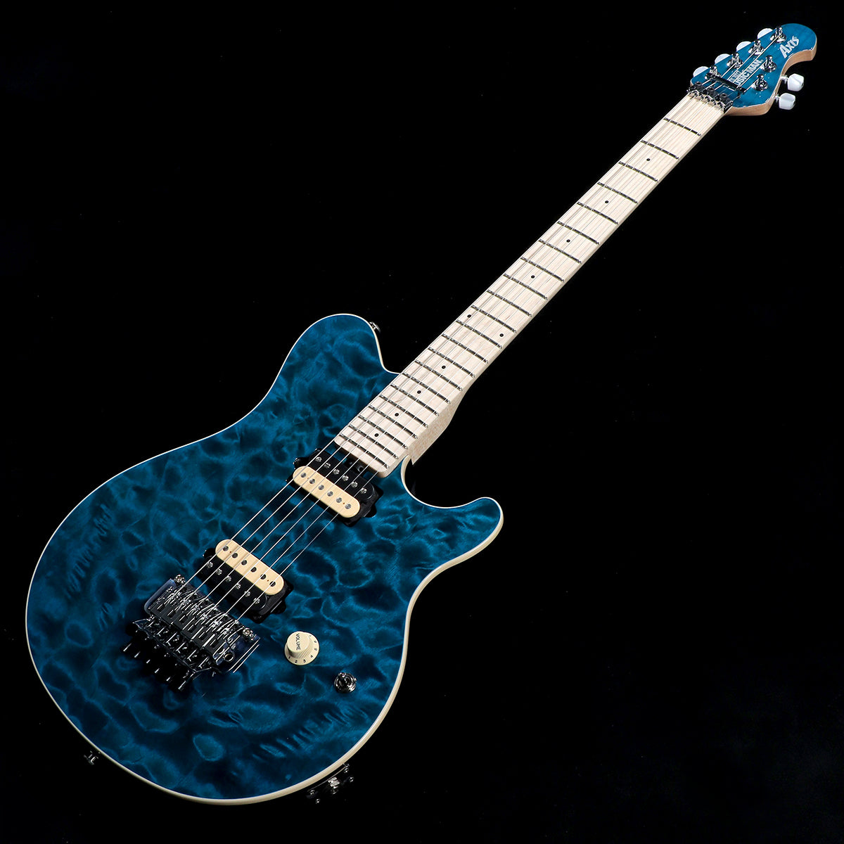 [SN H07538] Music Man / KID Limited AXIS Trans Blue Quilted Maple Top Matching Head(Weight:3.33kg) [05]