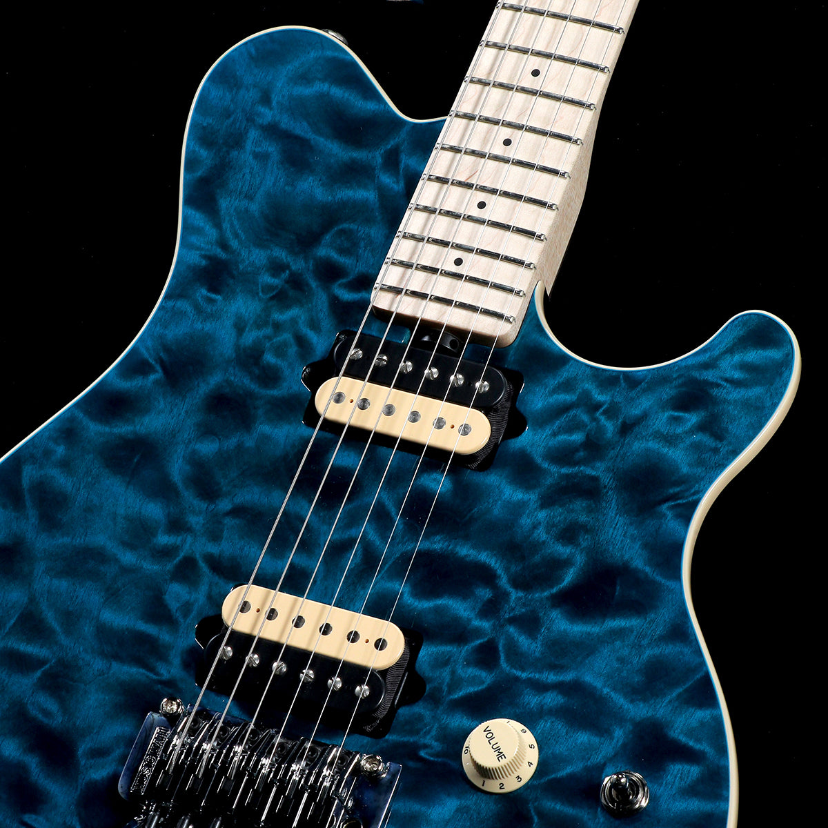 [SN H07538] Music Man / KID Limited AXIS Trans Blue Quilted Maple Top Matching Head(Weight:3.33kg) [05]