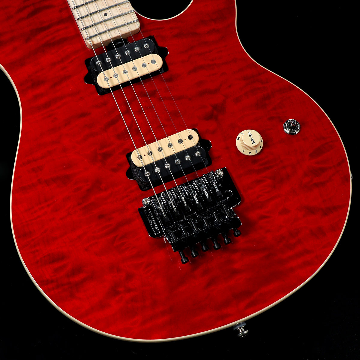 レッドエレキギター Music Man / KID Limited AXIS Trans Red Quilted Maple Top M