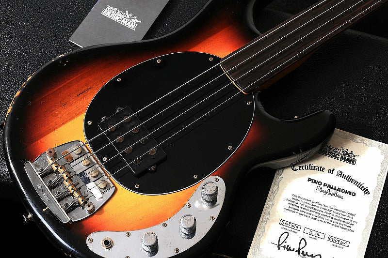 [SN B015759] Music Man / Pino Palladino Icon Series StingRay 4 Fretless Aged 79 Burst [03]