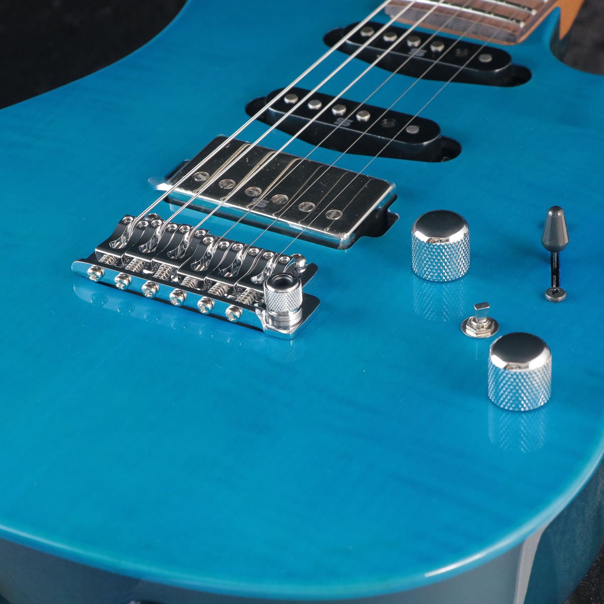 [SN F2512460] Ibanez / Martin Miller New Signature Model in AZ-N MMN1 Transparent Aqua Blue Ibanez [Made in Japan] [03]