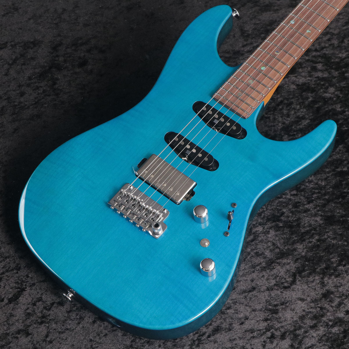 [SN F2512460] Ibanez / Martin Miller New Signature Model in AZ-N MMN1 Transparent Aqua Blue Ibanez [Made in Japan] [03]