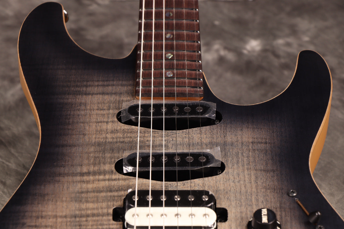 [SN F2410893] Ibanez / Prestige Tom Quayle Signature Model TQM2-CUF (Charcoal Black Burst Flat) Ibanez [S/N F2410893]. [80]