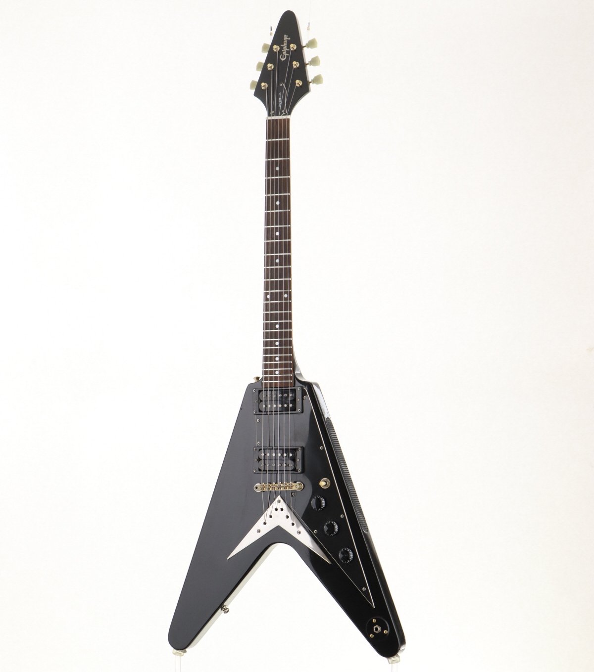 [SN U99091318] USED Epiphone / 1958Korina Flying V Ebony [11]