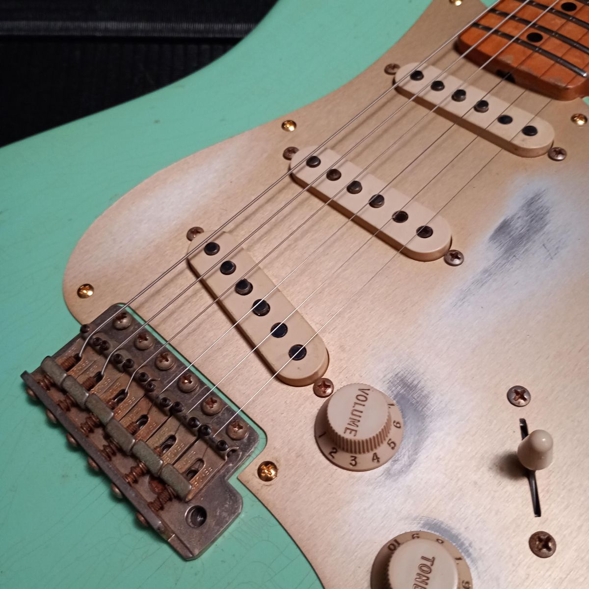 [SN CZ518049] USED Fender Custom Shop / 1956 Stratocaster Relic Gold Parts Surf Green [04]