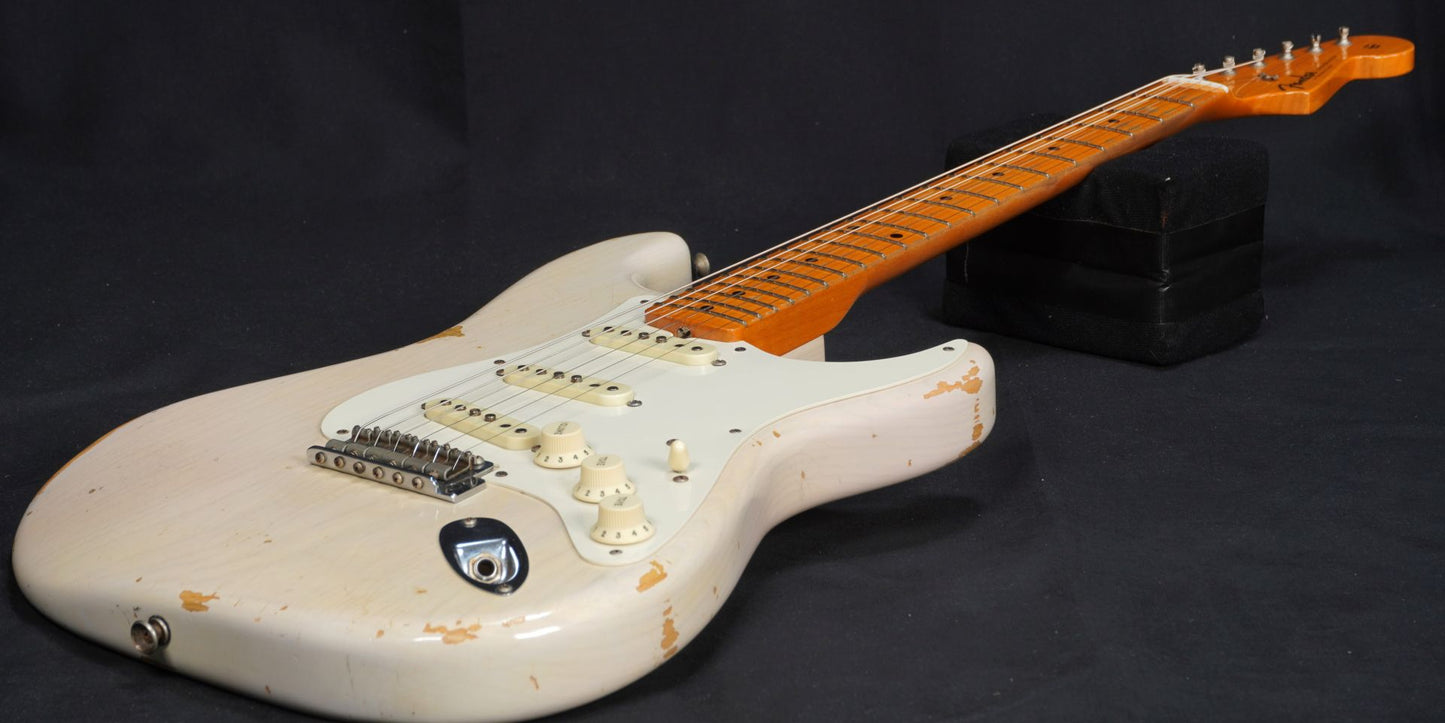 [SN R86595] USED Fender Custom Shop / 1957 Stratocaster Relic White Blonde-2016- [04]