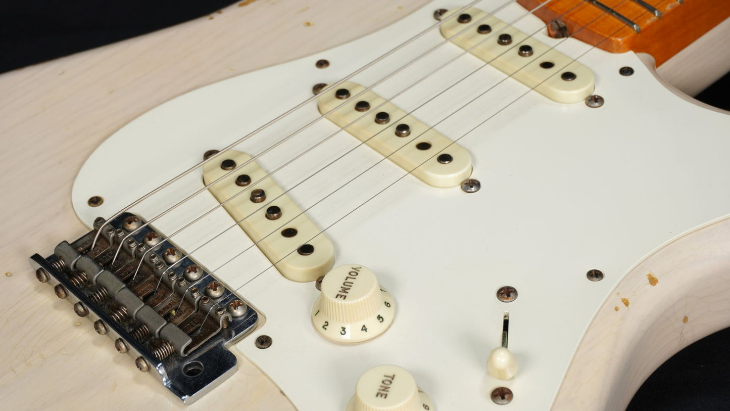 [SN R86595] USED Fender Custom Shop / 1957 Stratocaster Relic White Blonde-2016- [04]