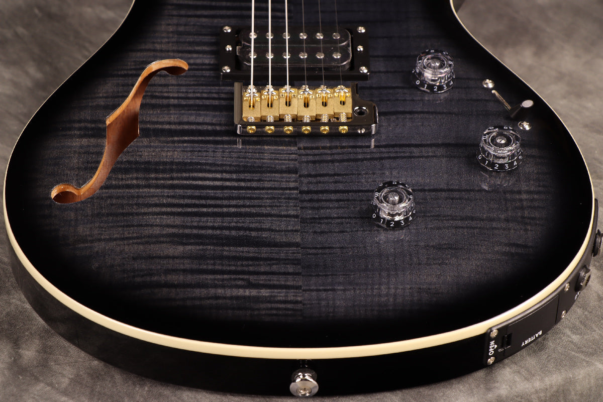 [SN CTIG074959] USED Paul Reed Smith / 2024 SE Custom24 Semi-Hollow Piezo Charcoal Burst(CA) [S/N CTIG074959]. [80]
