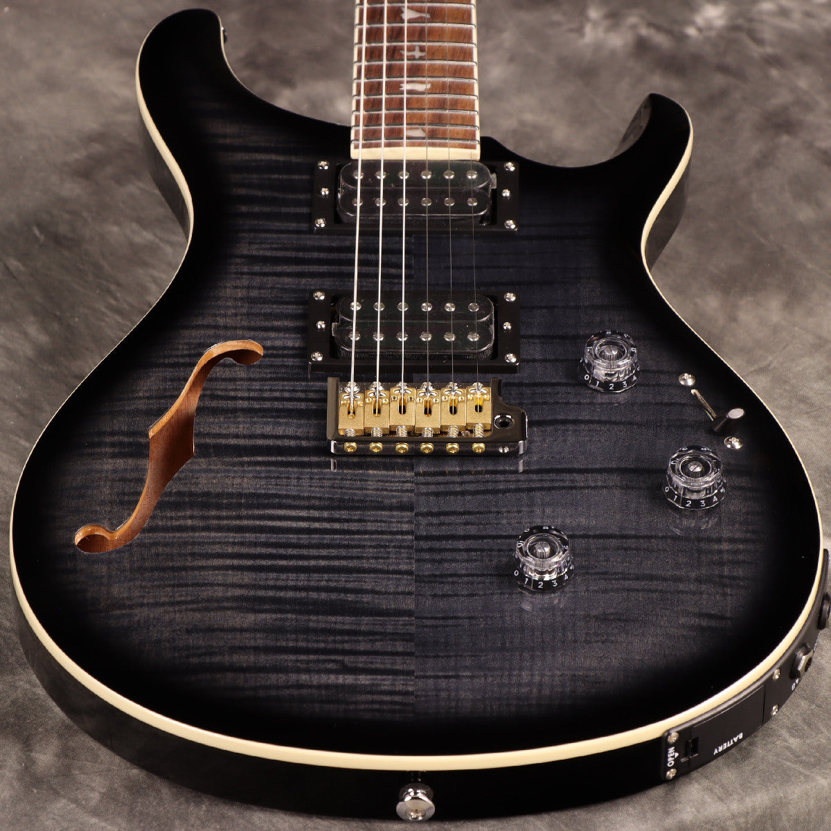 [SN CTIG074959] USED Paul Reed Smith / 2024 SE Custom24 Semi-Hollow Piezo Charcoal Burst(CA) [S/N CTIG074959]. [80]