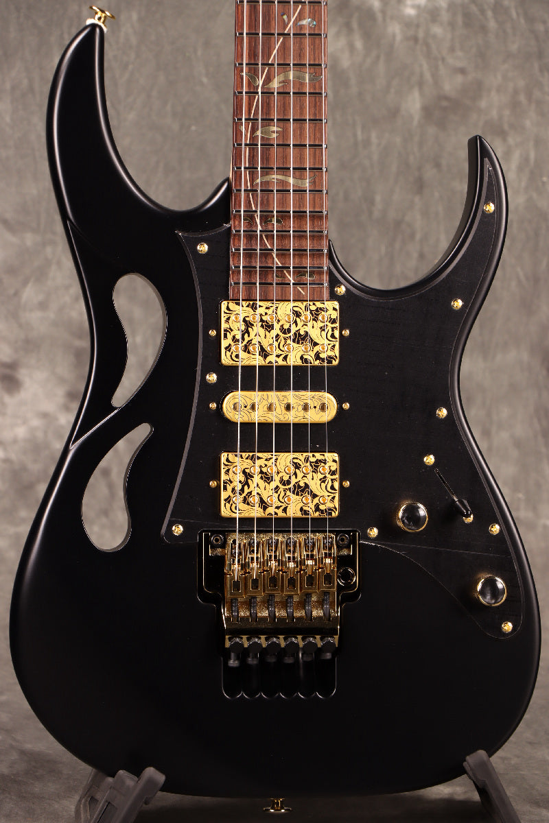 [SN F2519846] Ibanez / "Paradise in Art" Steve Vai signature PIA3761 Onyx Black Ibanez [S/N F2519846]. [80]