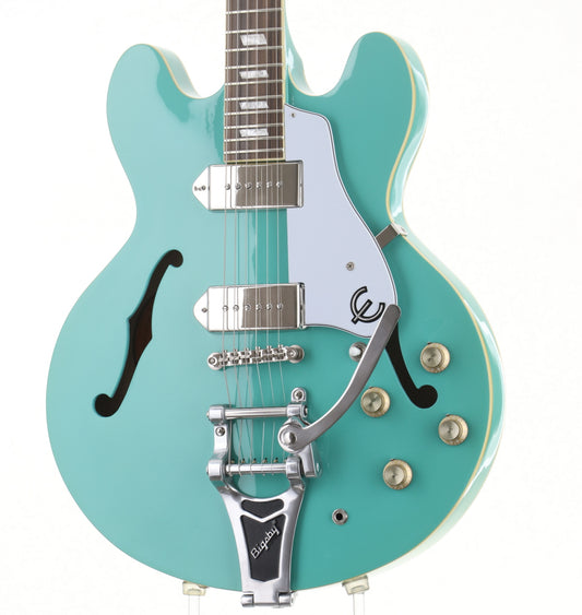 [SN 19051500632] USED Epiphone / Limited Edition Casino with Bigsby Turquoise [06]