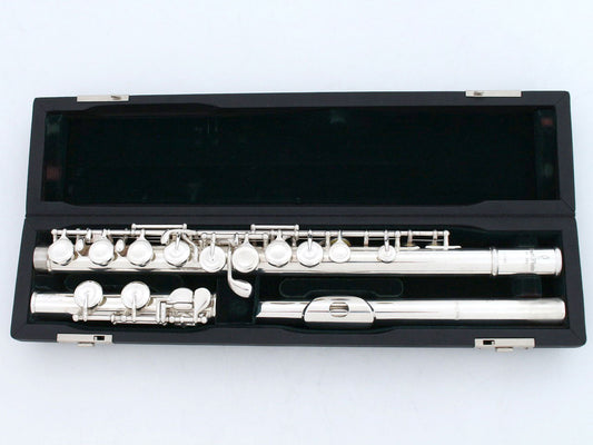 [SN 27069] USED Pearl / PF-665E flute with silver head pipe, all tampos replaced [11]