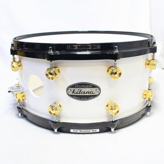 USED KITANO / K-SUSPSD1465W-DTF Stainless White Finish Snare 14×6.5 Kitano Snare Drum [08]