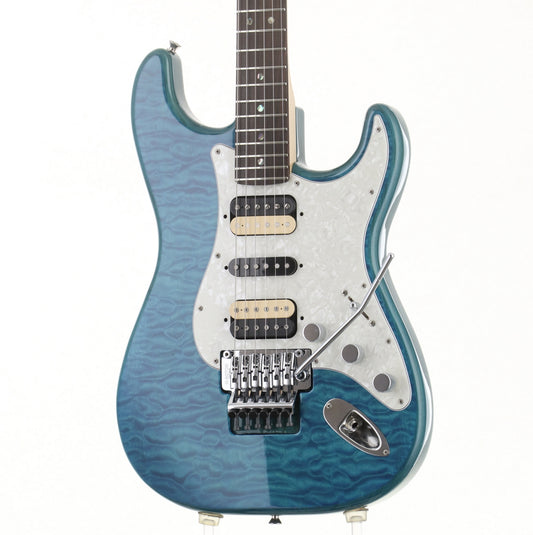 [SN JD19003047] USED Fender Made in Japan / Michiya Haruhata Stratocaster Caribbean Blue Trans [10]
