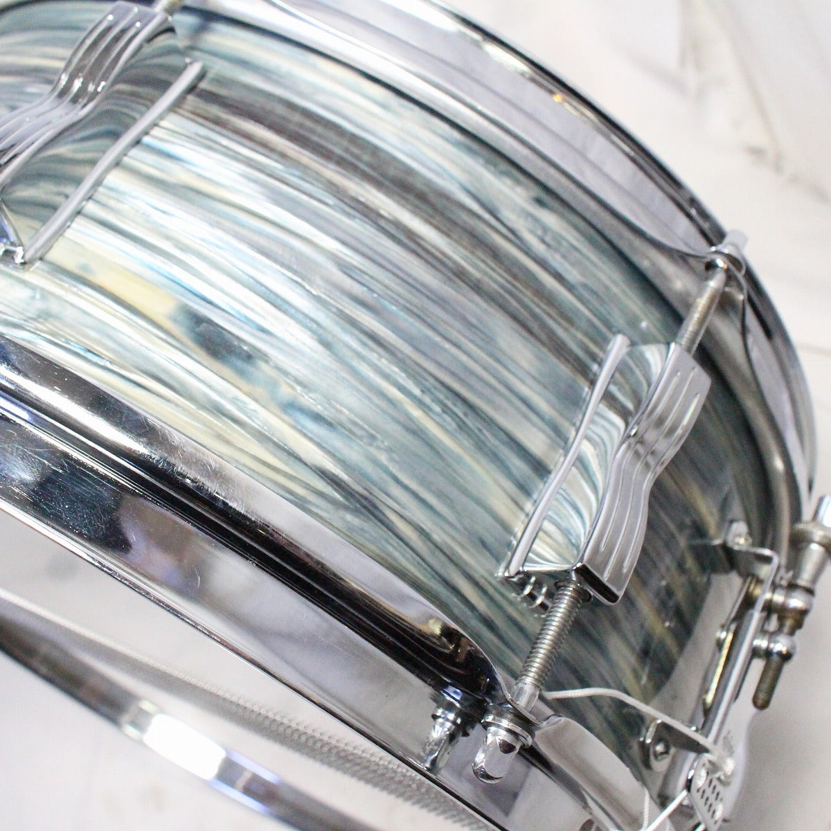 USED LUDWIG / 1965 JAZZFESTIVAL Blue Oyster(Refinish) 14x5.5 RADIC Snare Drum [08]