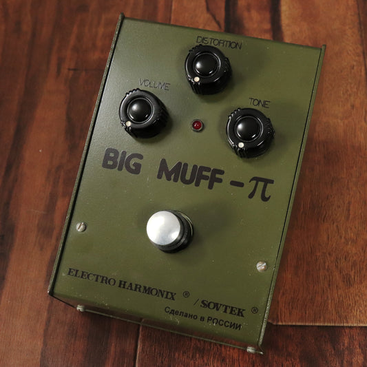 USED electro-harmonix / Big Muff Pi SOVTEK Army Green Bubble Font [11]