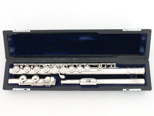 [SN 1854] USED MURAMATSU / Flute STANDARD CC all silver, all tampos replaced [09]