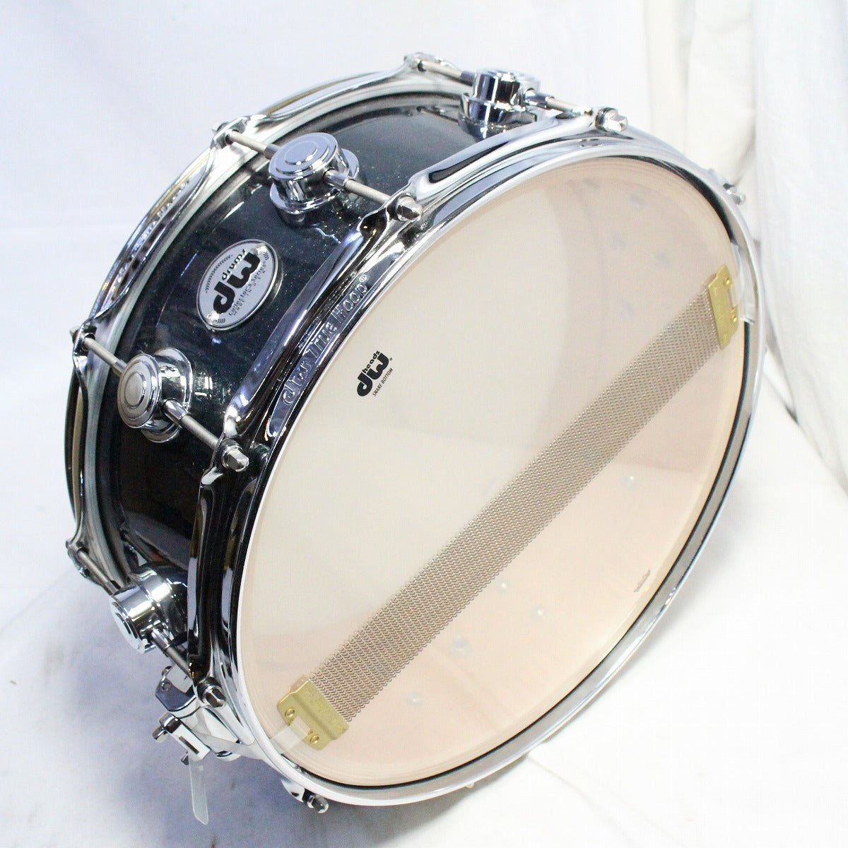 USED dw / DW-CL1455S/FP-BKIC/C Collectors Maple Black Ice 14x5.5 collectors maple snare drum [09]