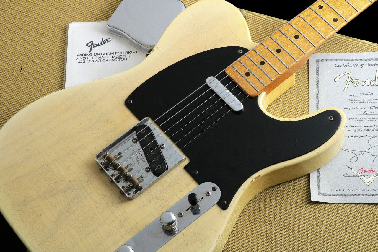 [SN R3000] USED Fender Custom Shop / 1955 Telecaster Closet Classic White Blond Build By John English -2002- [03]