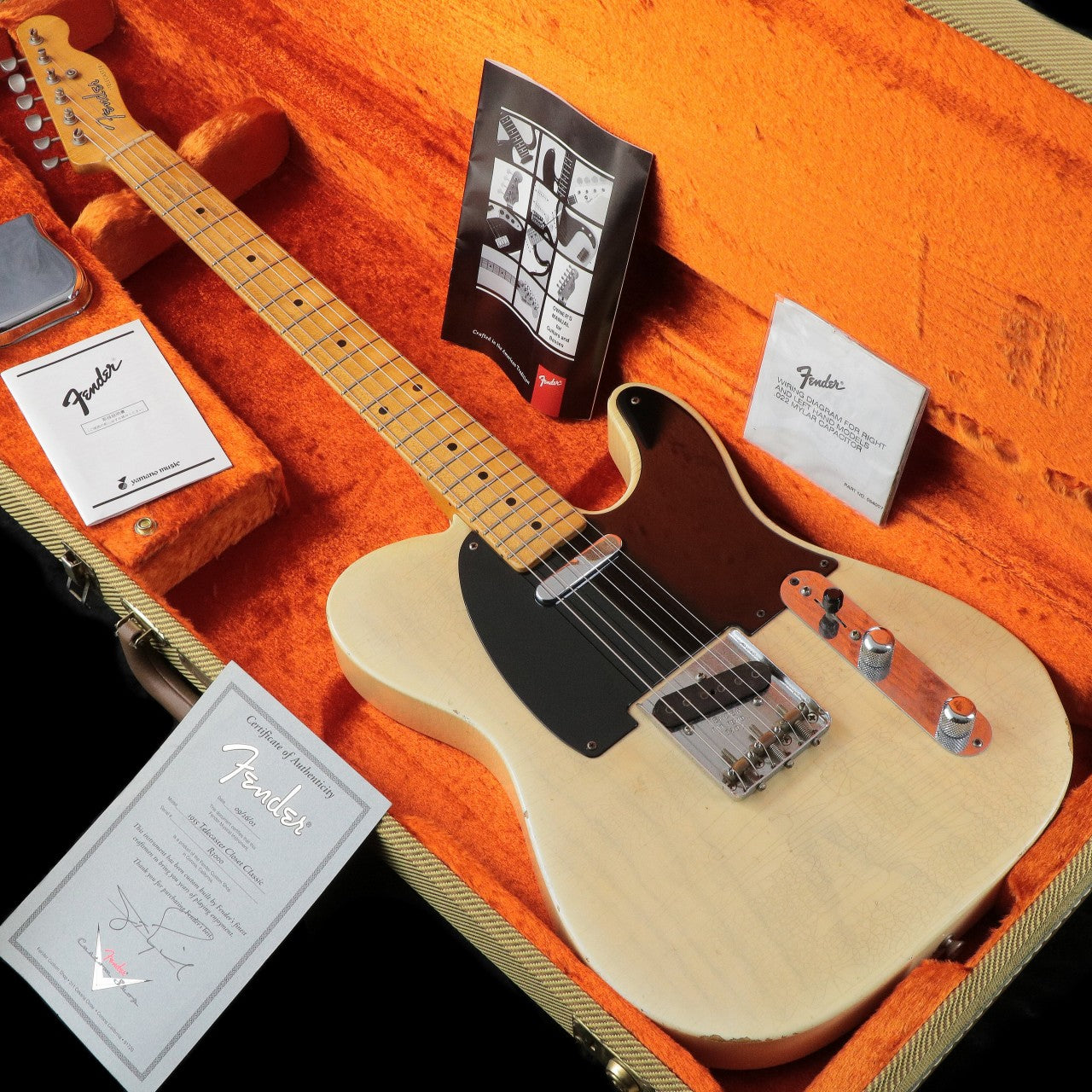 [SN R3000] USED Fender Custom Shop / 1955 Telecaster Closet Classic White Blond Build By John English -2002- [03]