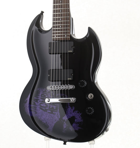 [SN ED1623663] USED Edwards / E-KV-7st Kaoru Model Black w Purple Sparkle Skull [10]