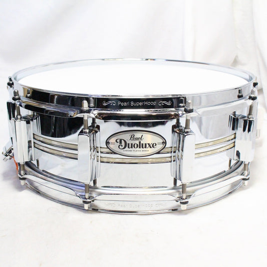 USED PEARL / Duoluxe DUX1450BR 14x5 Chrome Over Brass Snare Drum [08]