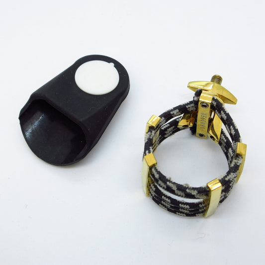USED SILVERSTEIN / CRYO4 Gold ligature for alto saxophone [09]