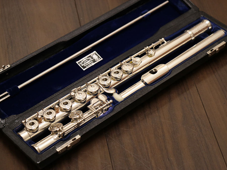 [SN 36526] USED HAYNES HAND MADE SILVER all silver flute [10]