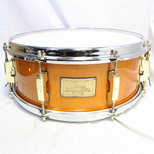 USED PEARL / CL-5314-BR Custom 14x5.5 Veneer Maple Snare Drum [08]