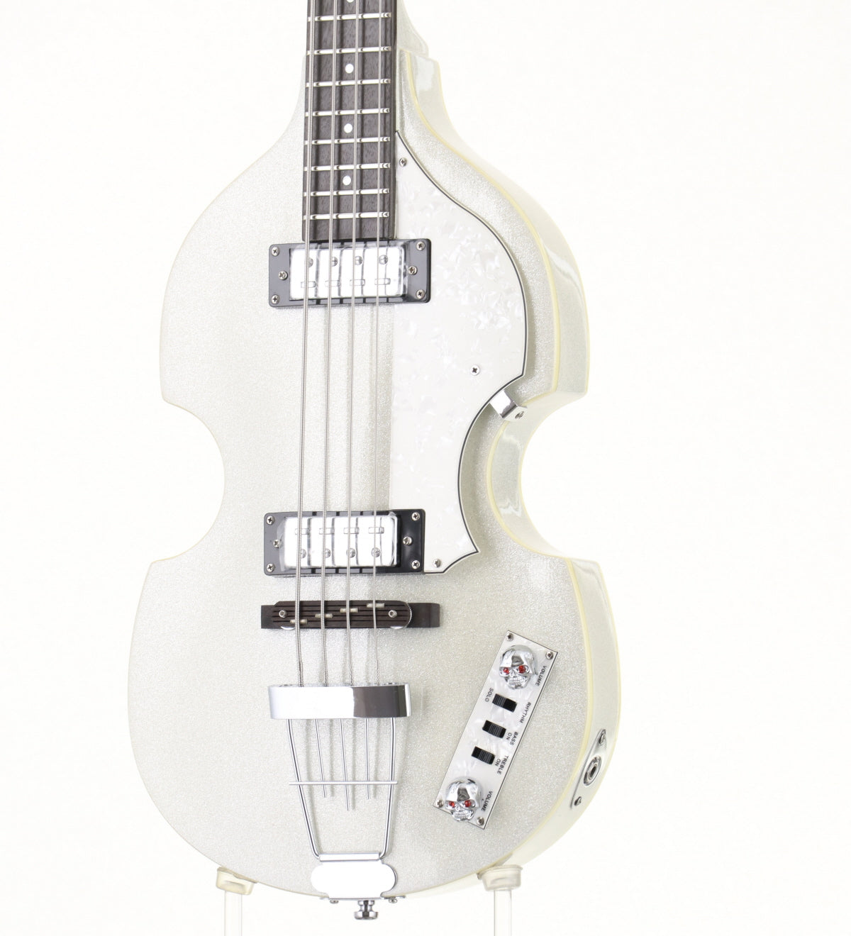 [SN H11002571] USED Hofner / HI-BB Ignition Bass SLV Silver Metallic [2.45kg] Hefner Violin Bass [08]