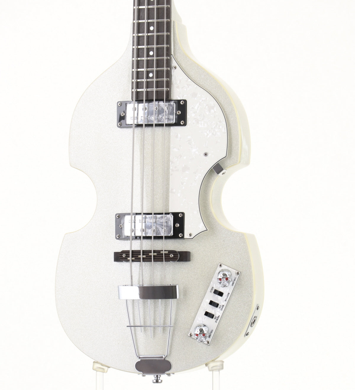 [SN H11002571] USED Hofner / HI-BB Ignition Bass SLV Silver Metallic [2.45kg] Hefner Violin Bass [08]