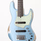 [SN J-2608] USED Xotic / XJ-1T 5Strings Ice Blue Metallic Heavy Aged [06]