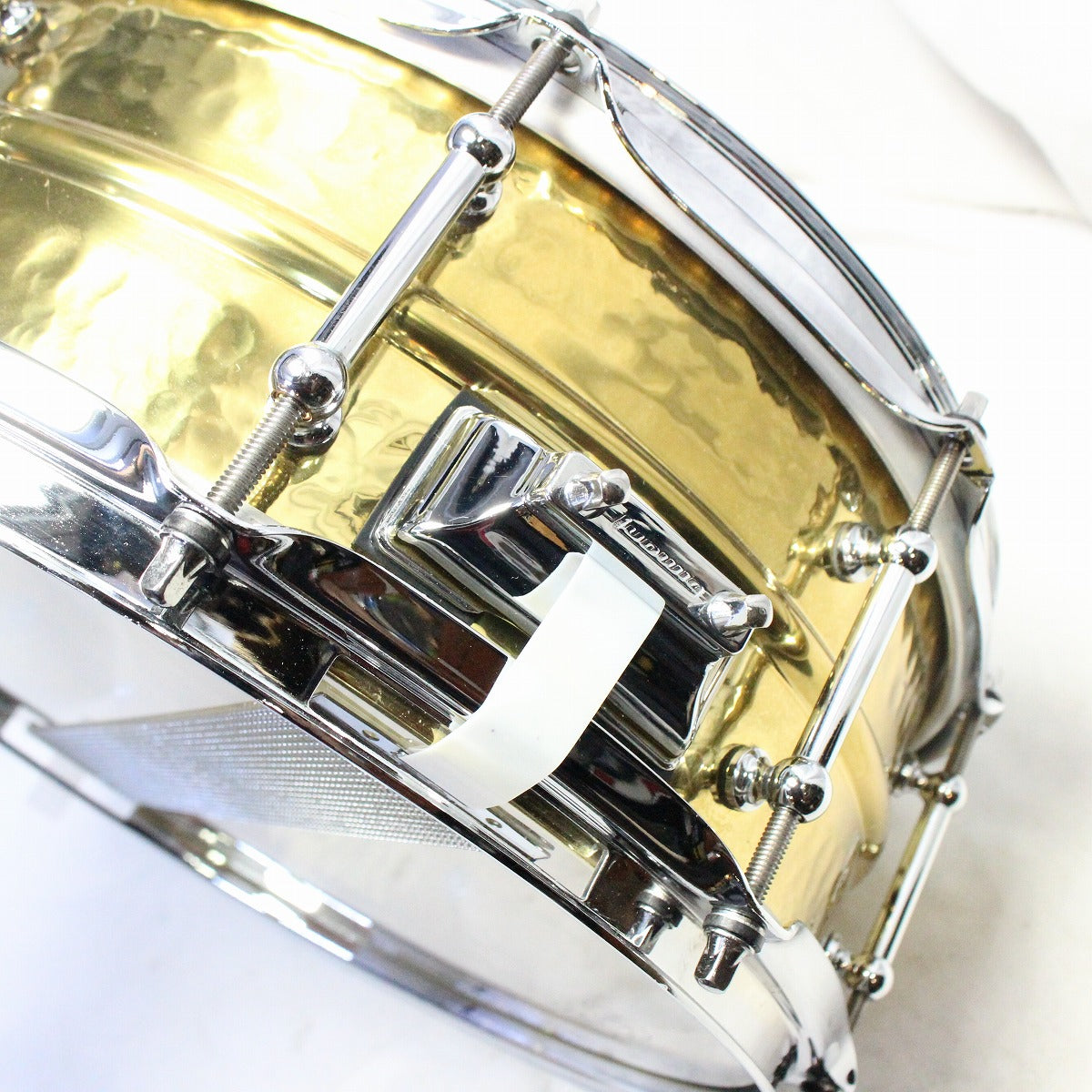 USED LUDWIG / LB420BKT Hammered Brass with Tube lugs 14×5 RADIC Snare Drum [08]