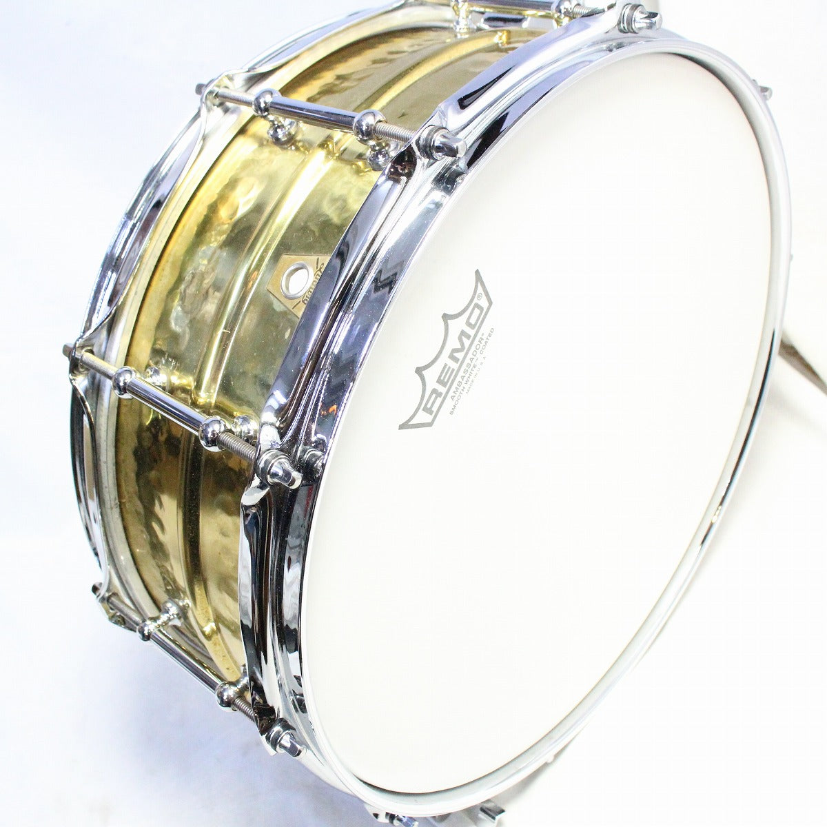 USED LUDWIG / LB420BKT Hammered Brass with Tube lugs 14×5 RADIC Snare Drum [08]