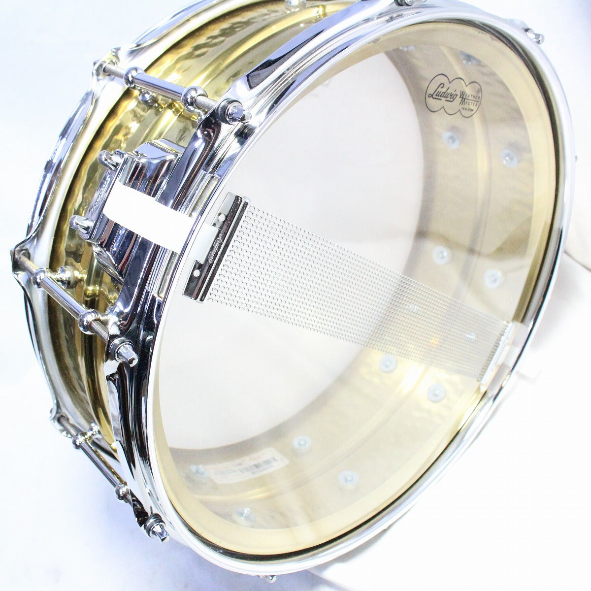 USED LUDWIG / LB420BKT Hammered Brass with Tube lugs 14×5 RADIC Snare Drum [08]