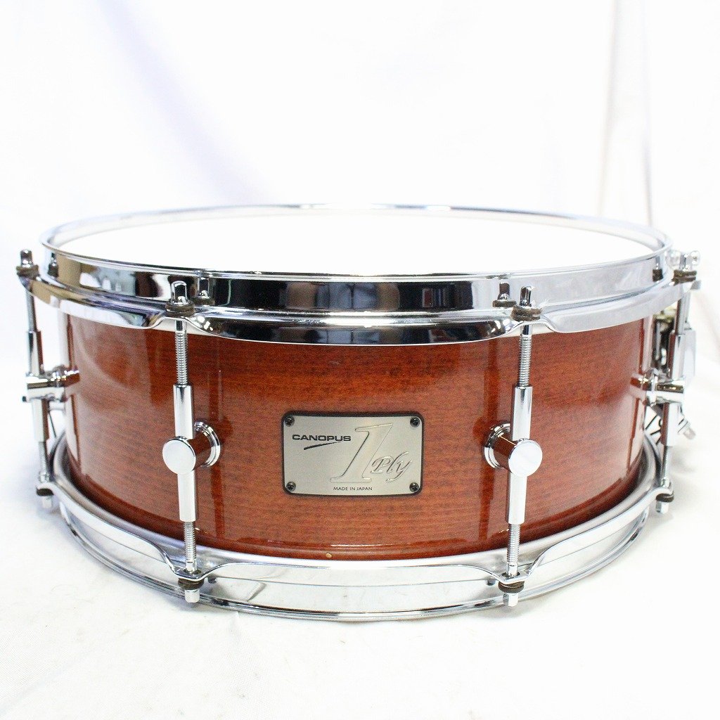 USED CANOPUS / SSBE-1455DA-LQ Solid Beech Deep Amber LQ 14x5.5 Beech Veneer Canopus Snare Drum [08]