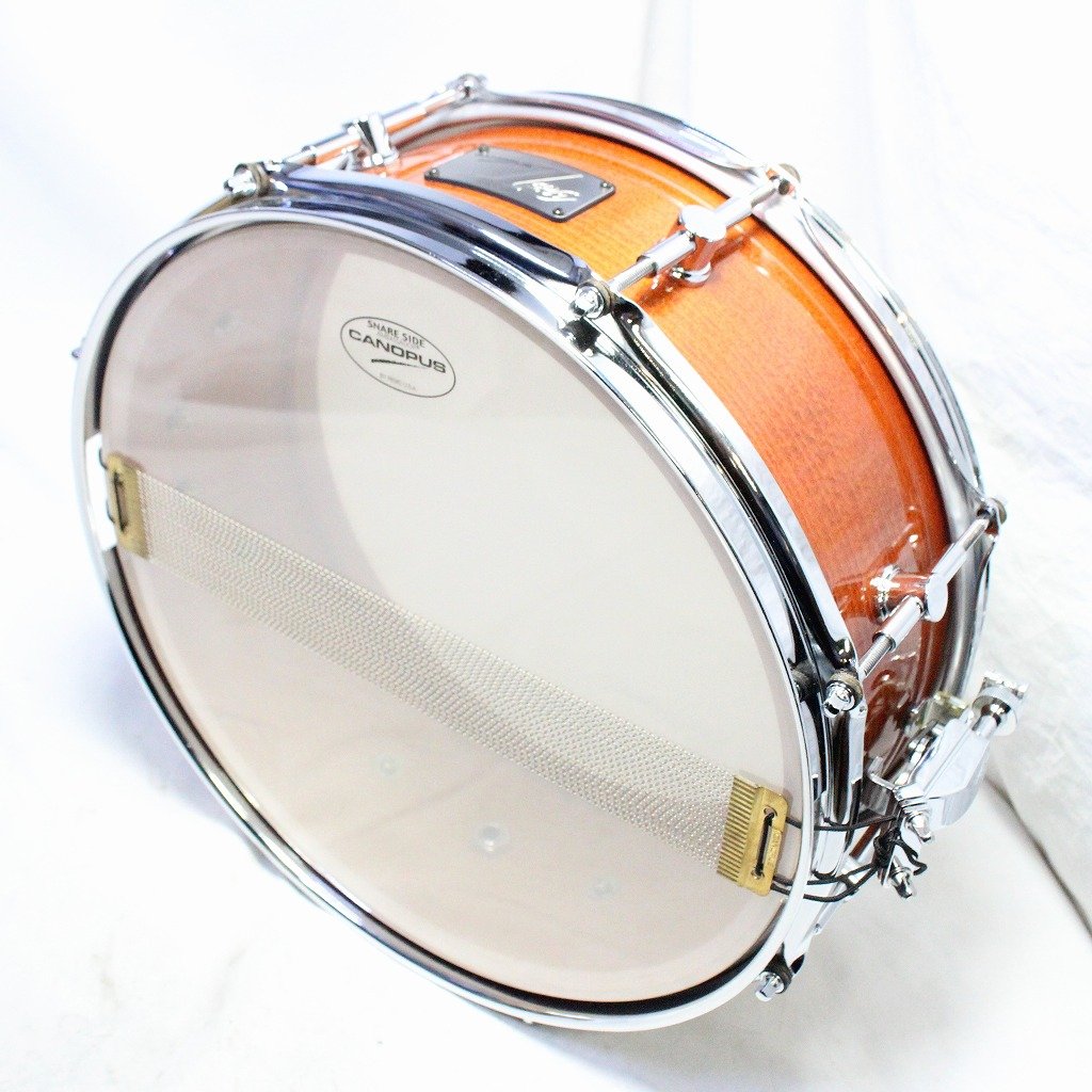 USED CANOPUS / SSBE-1455DA-LQ Solid Beech Deep Amber LQ 14x5.5 Beech Veneer Canopus Snare Drum [08]