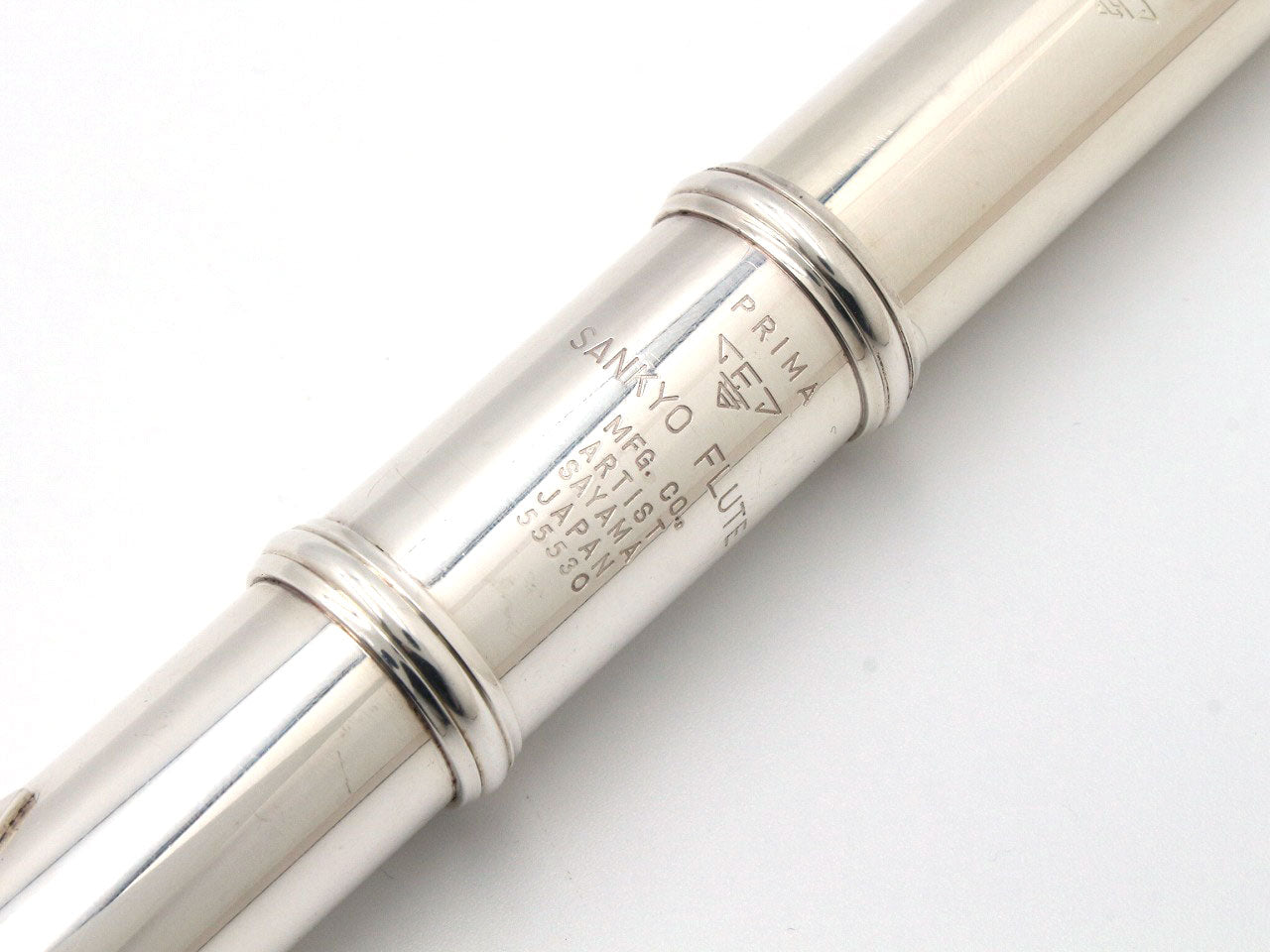 [SN 55530] USED SANKYO / Flute ARTIST IRC all silver ring key [09]