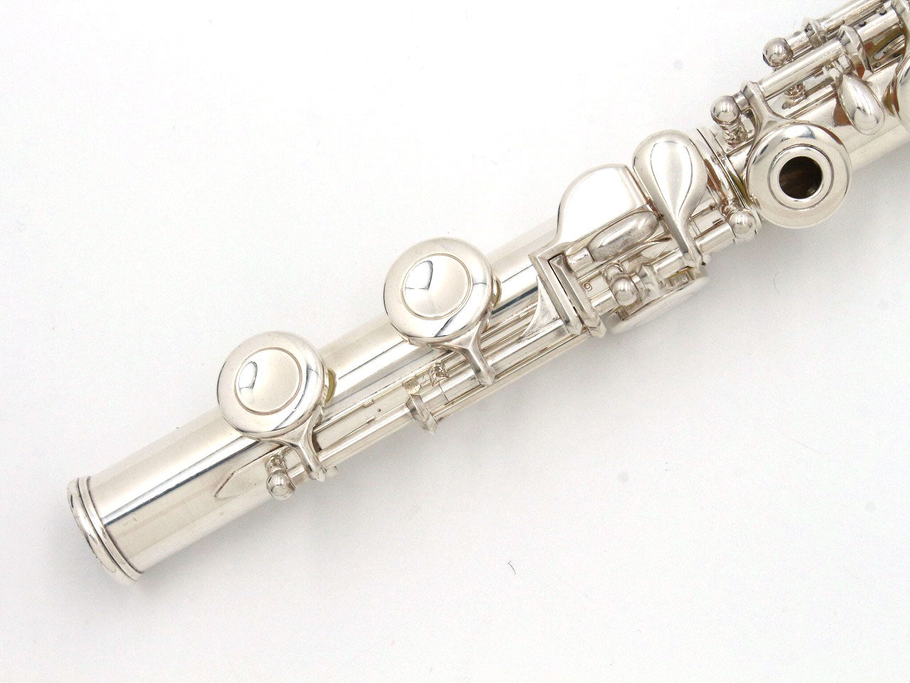 [SN 55530] USED SANKYO / Flute ARTIST IRC all silver ring key [09]