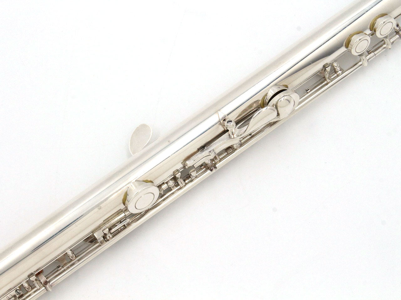 [SN 55530] USED SANKYO / Flute ARTIST IRC all silver ring key [09]