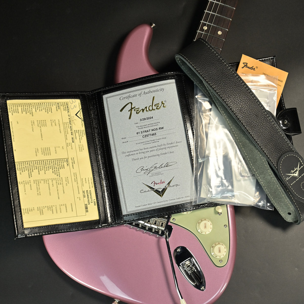 [SN CZ577465] USED Fender Custom Shop / 1961 Stratocaster NOS Burgundy Mist Metallic 2024 [10]