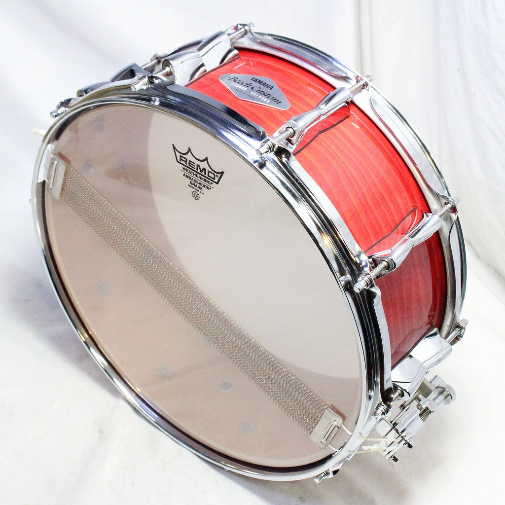 USED YAMAHA / WSD085 Beech Custom Snare #RED APPLE 14×5.5 Yamaha Beech Custom [09]