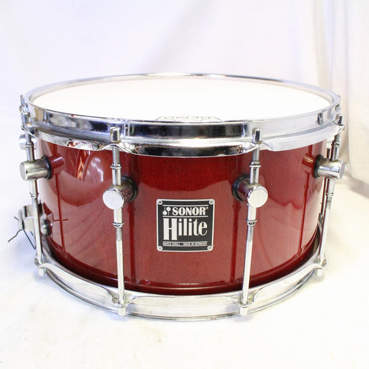 [SN 809] USED SONOR / HILITE SERIES HD-700 Red Maple 14×7 Sonor Highlight Snare Drum [08]